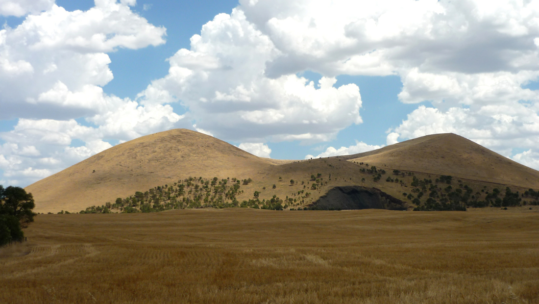 Mount Elephant (240 m), spící vulkán, Victoria