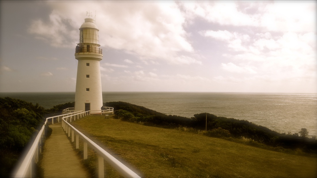 Maják na Cape Otway, Victoria.