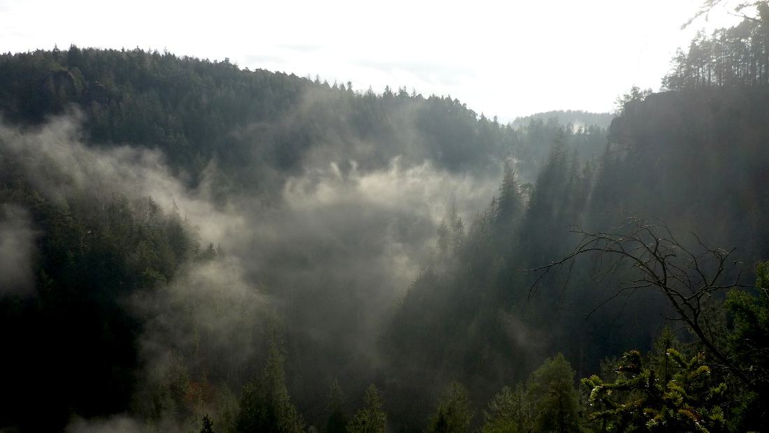 Sluníčko na vyhlídce nad Vlčí soutěskou.