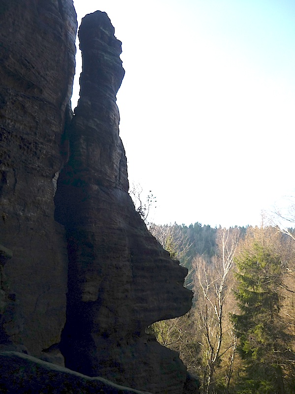 Skalní vížka nad Eisloch.