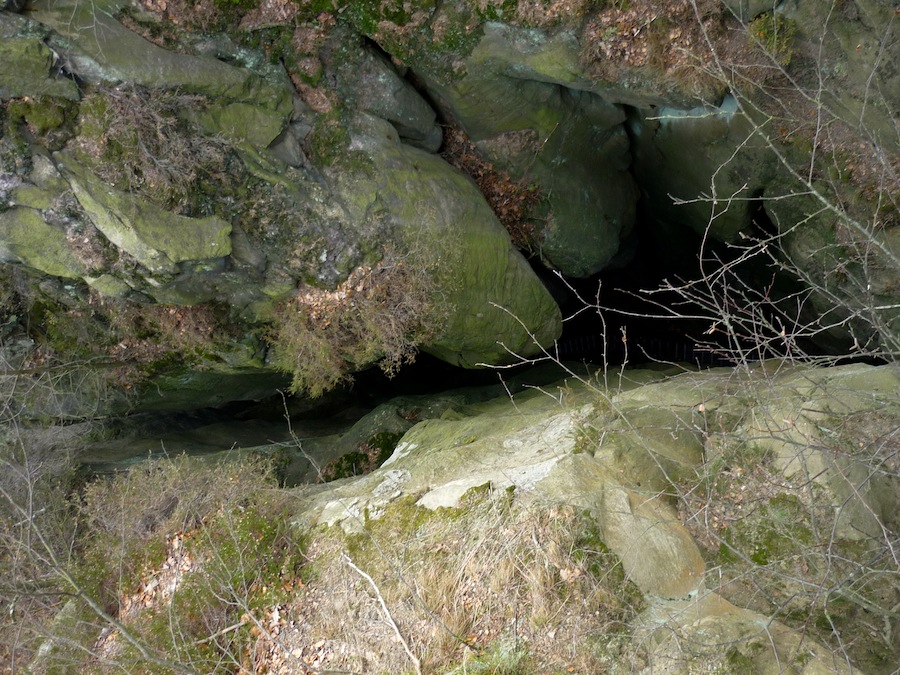 Vlčí soutěska shora.