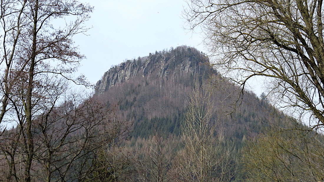 Koruna (769 m) z bučin nad Božanovem.