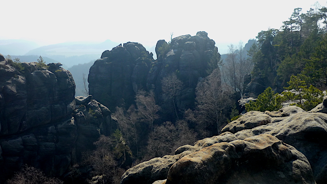 Vyhlídka pravděpodobně nad Fluchtwandstiege.
