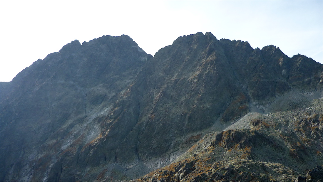 Gerlach a Zadný Gerlach (2616 m) z Polského hrebeňa
