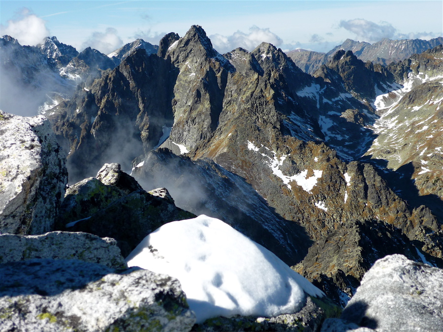 Panorama s Bradavicou ze Slavkovského štítu