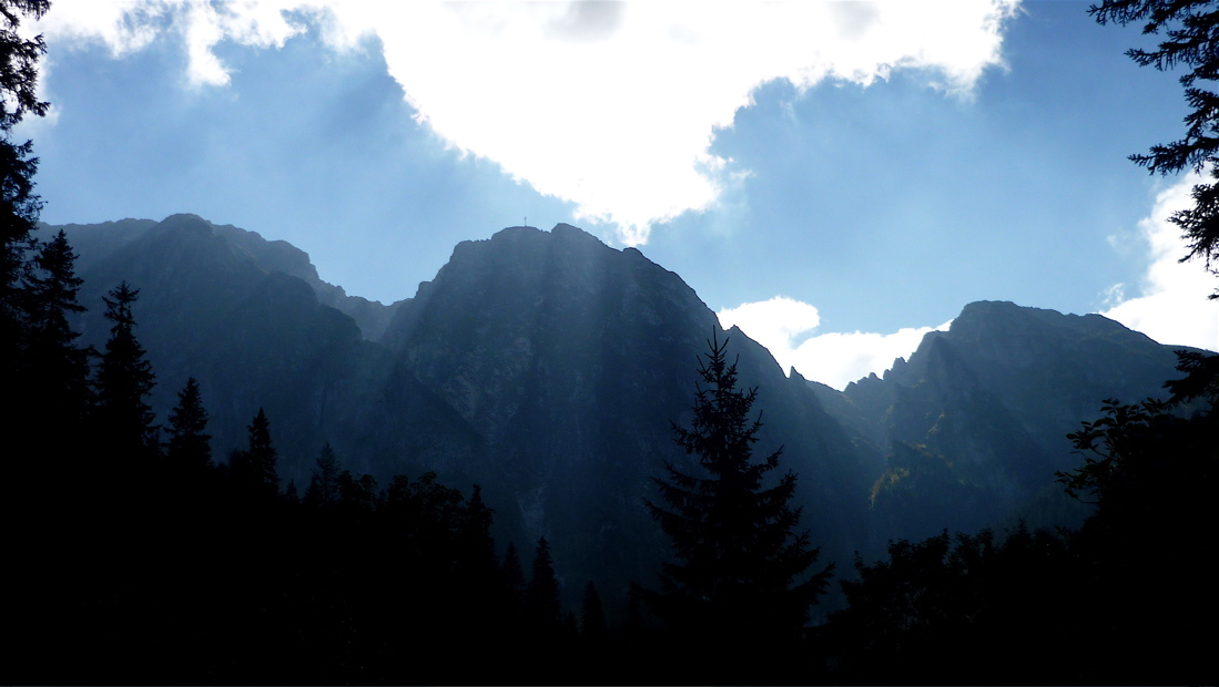 Impozantní masiv Giewontu (1895 m) ze severu.