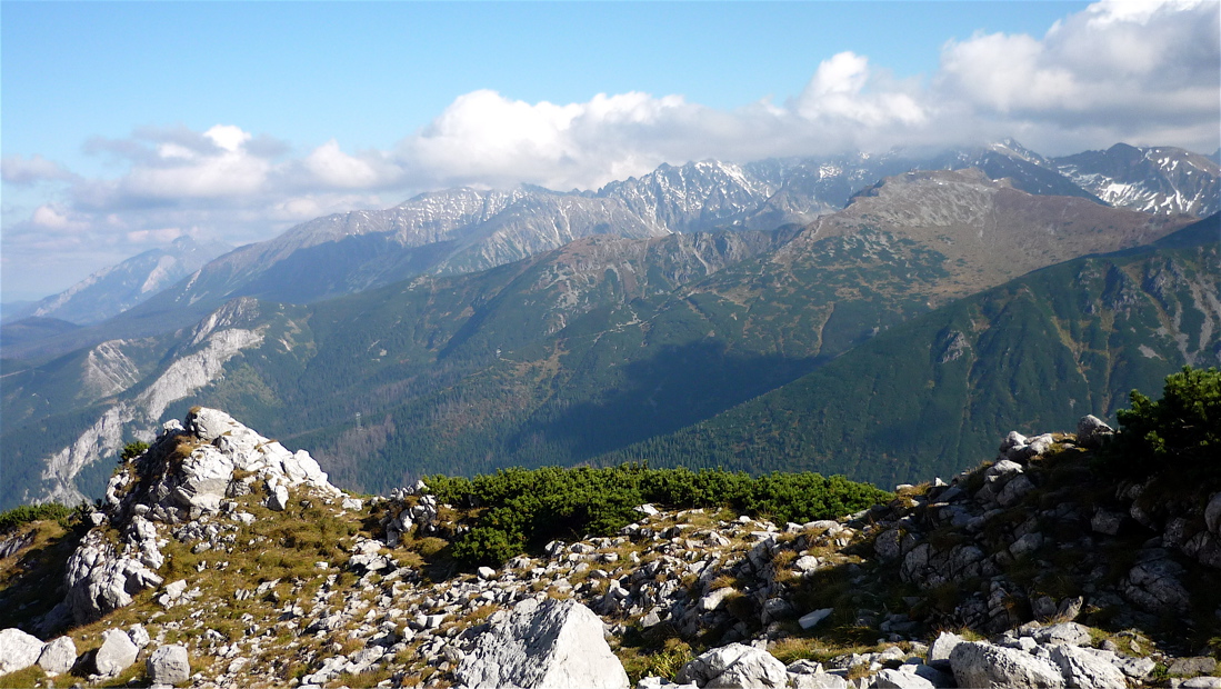 Polské Tatry. Vpravo Kasprow Wierch.
