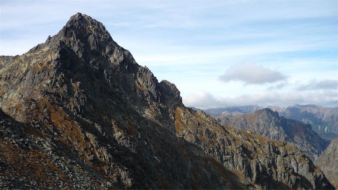 Velický štít (2319 m) ze sedla Polský hrebeň