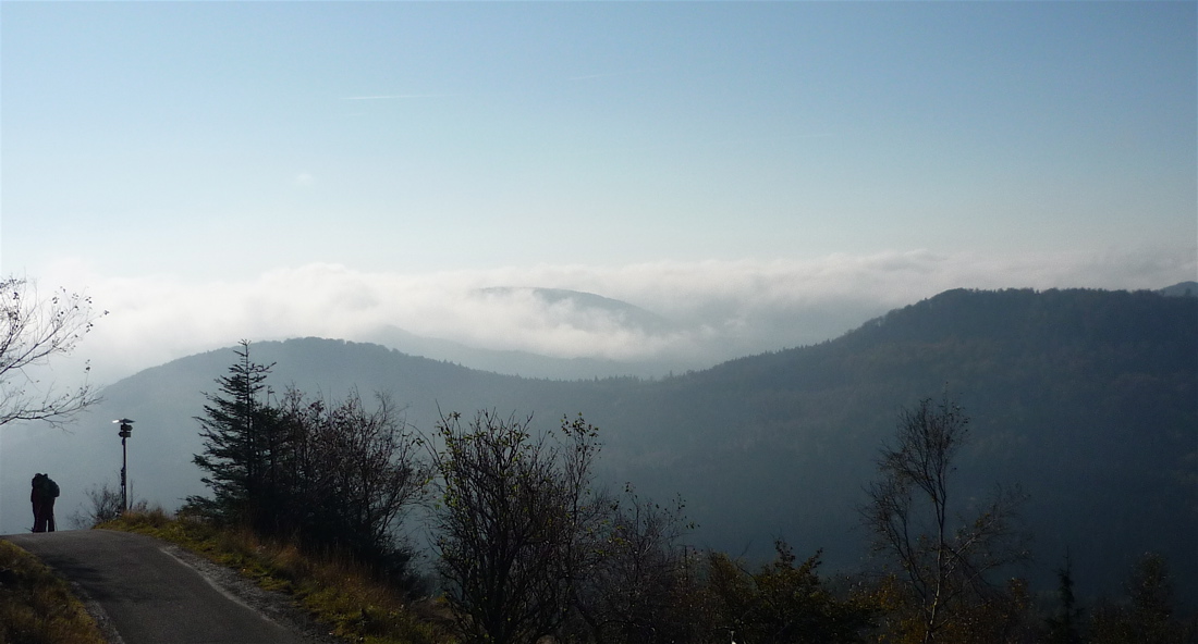 Rozcestí pod vrcholem Jedlové.