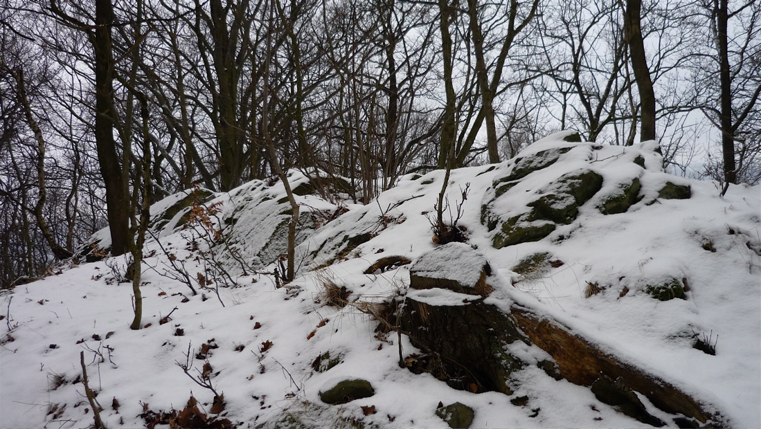 Z pilnosti vybíhám na severní výspu Klobouku (475 a 462 m).