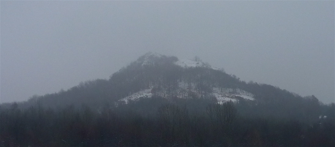 Plešivec, pošmourná zimní výprava.