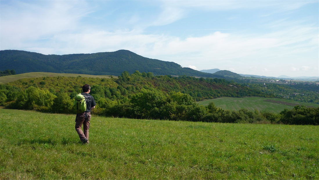 Křížová hora (590 m) z rezervace Bílé stráně (354 m)