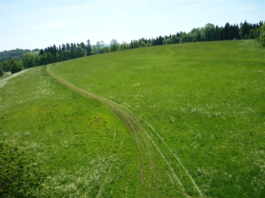 Na Velkém Chlumu (502 m) kousek za Děčínem.