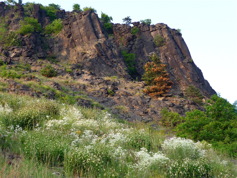 Stoupání na Bořeň (539 m).