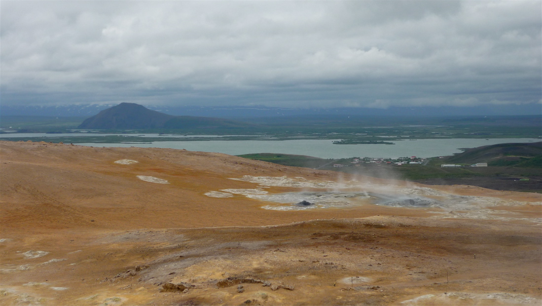 Jezero Mývatn na západě.
