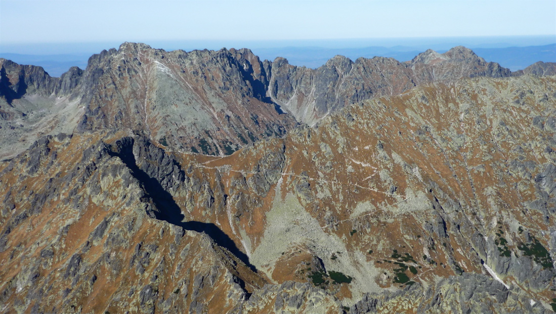 Kozi Wierch (2291 m) a pověstný hřeben Orla Perć.
