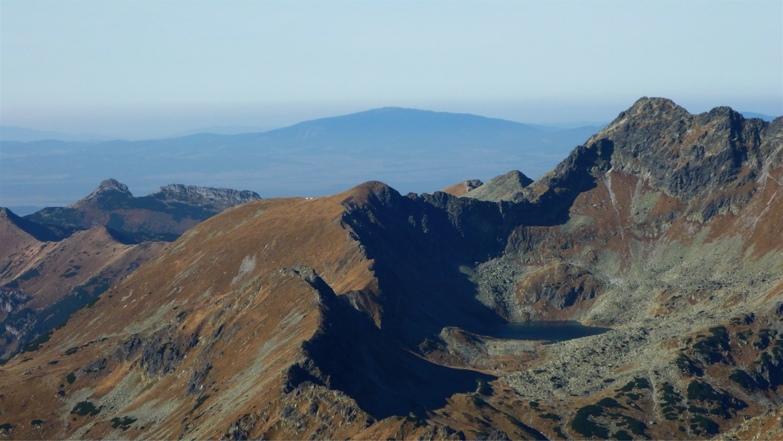 Giewont a Swinica, rozhraní Západních a Vysokých Tater.