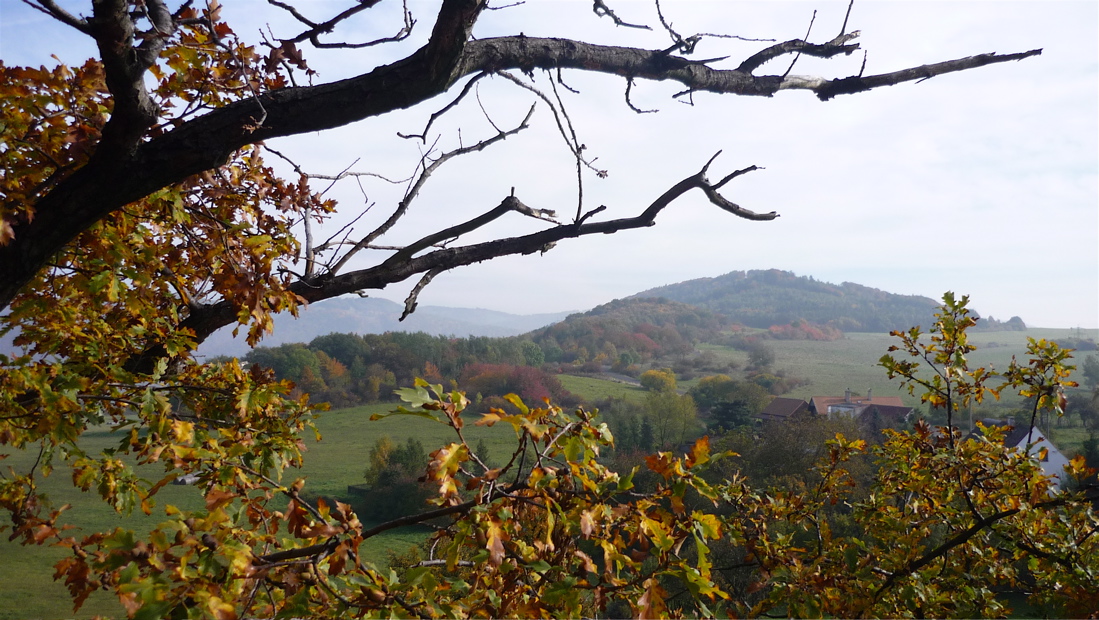 Vaňovský vrch (561 m) z hůrky nad Podlešínem.