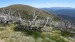 Little Feathertop a plošina Mount Buffalo na obzoru.