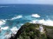 Cape Otway: vlevo Bass Strait, vpravo Jižní oceán, dole novodobý maják.